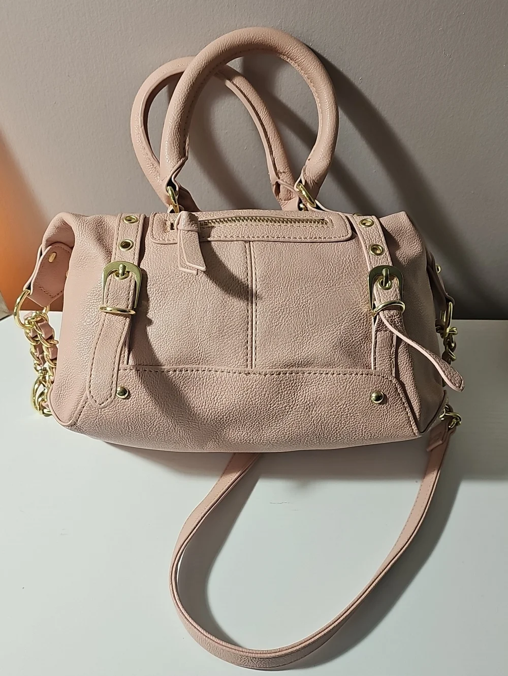 Steve Madden Pink Studded Barrel Bag